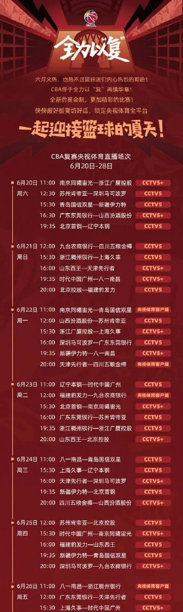 CBA赛程在线直播回放全攻略-第3张图片-www.211178.com_果博福布斯